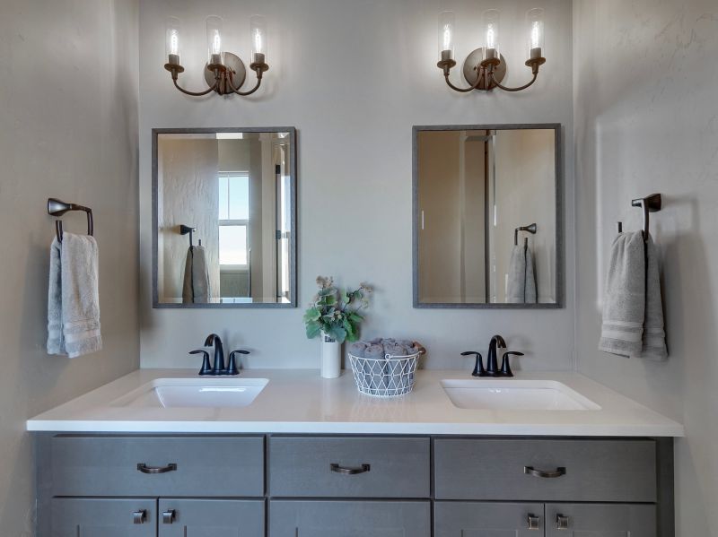 Elegant Vanity and Mirror Setup