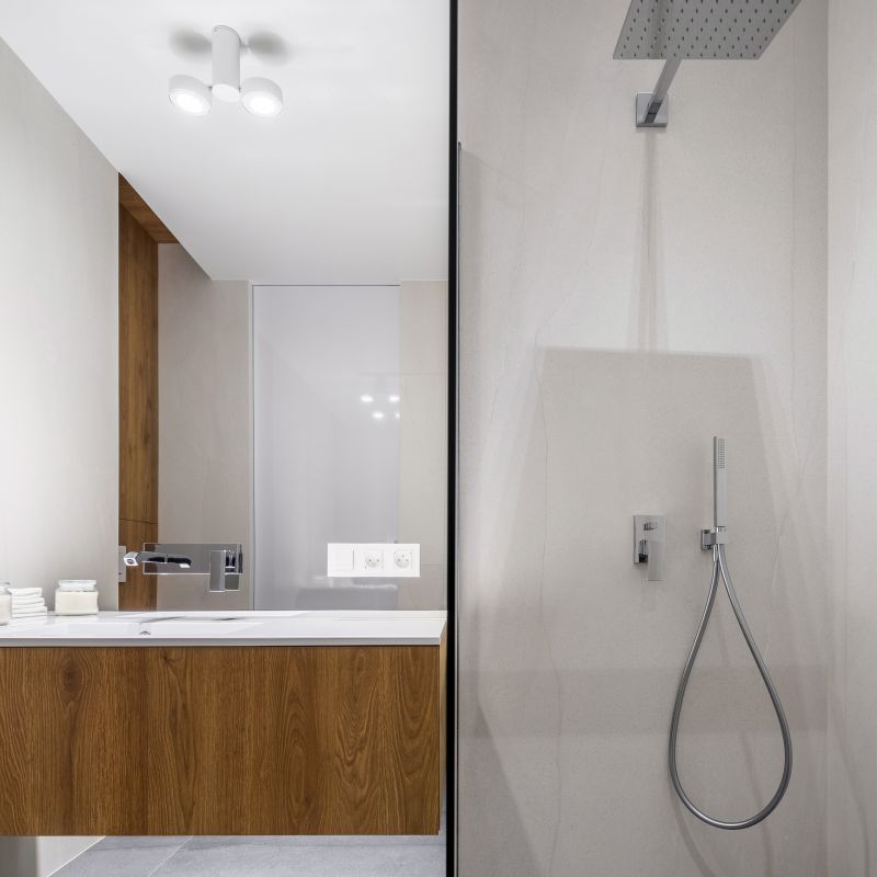 Contemporary Bathroom with Shower